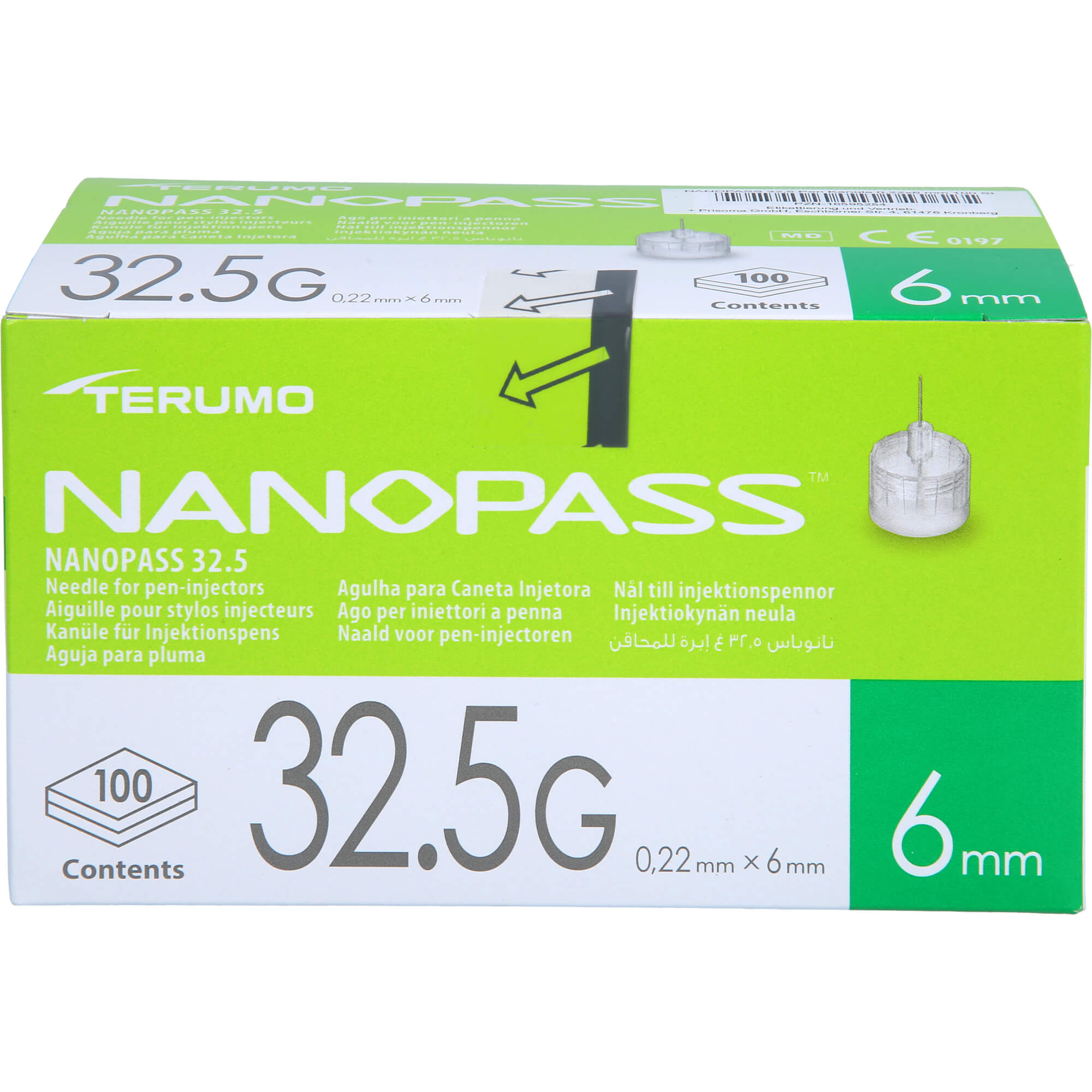 NANOPASS 32,5 Pen Kanüle 0,22x6 mm