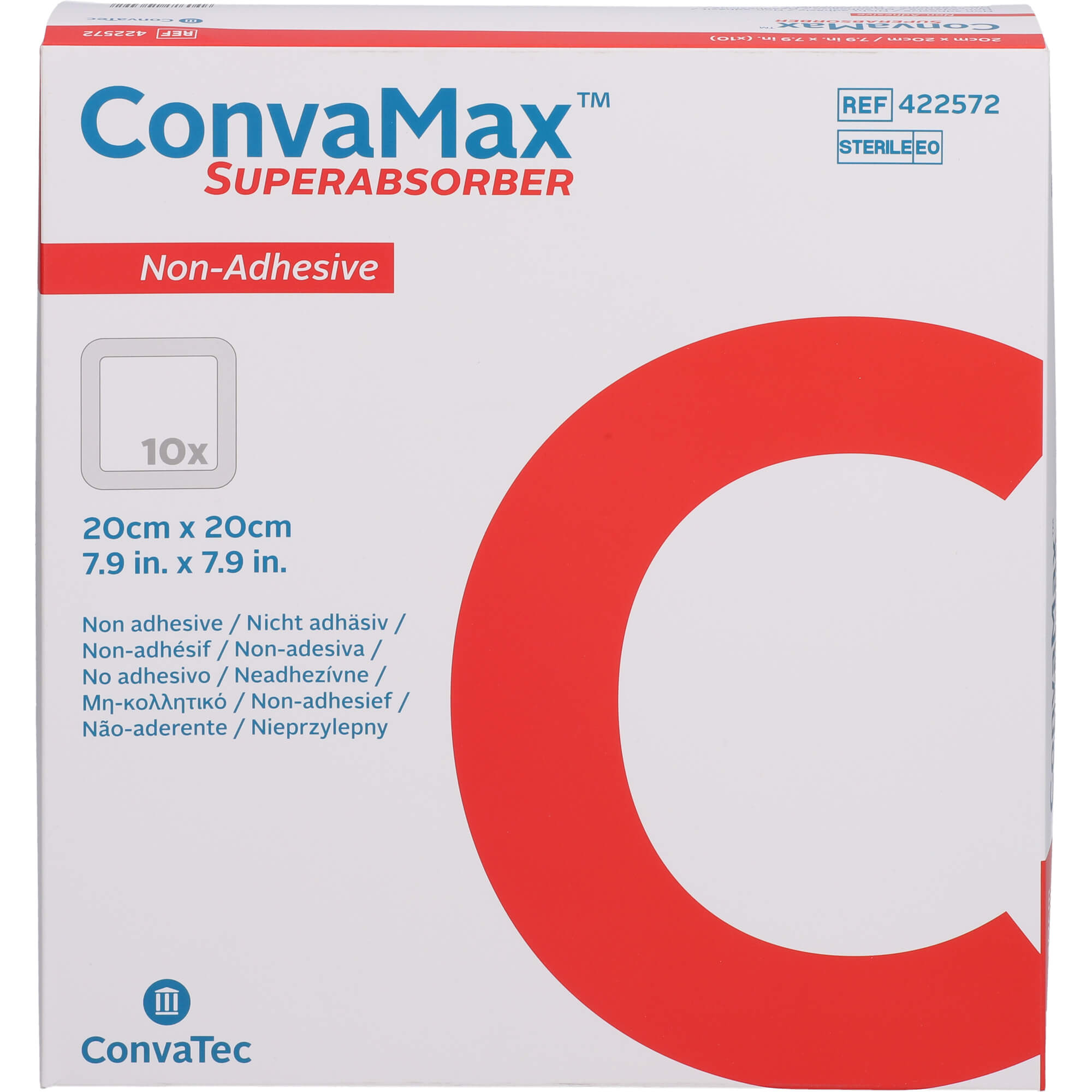 CONVAMAX Superabsorber nicht adhäsiv 20x20 cm