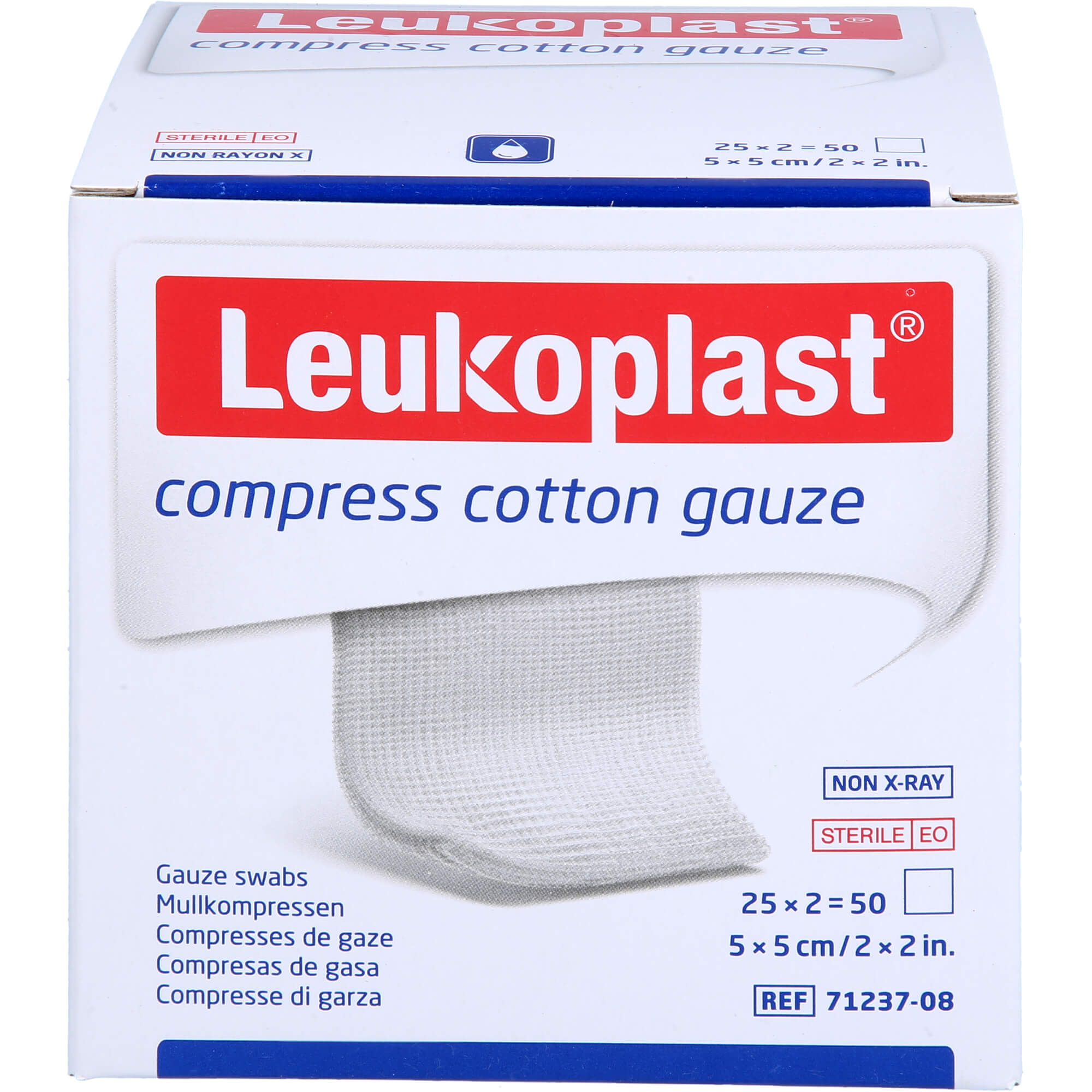 LEUKOPLAST compress Cotton Gauze 5x5cm steril 12f
