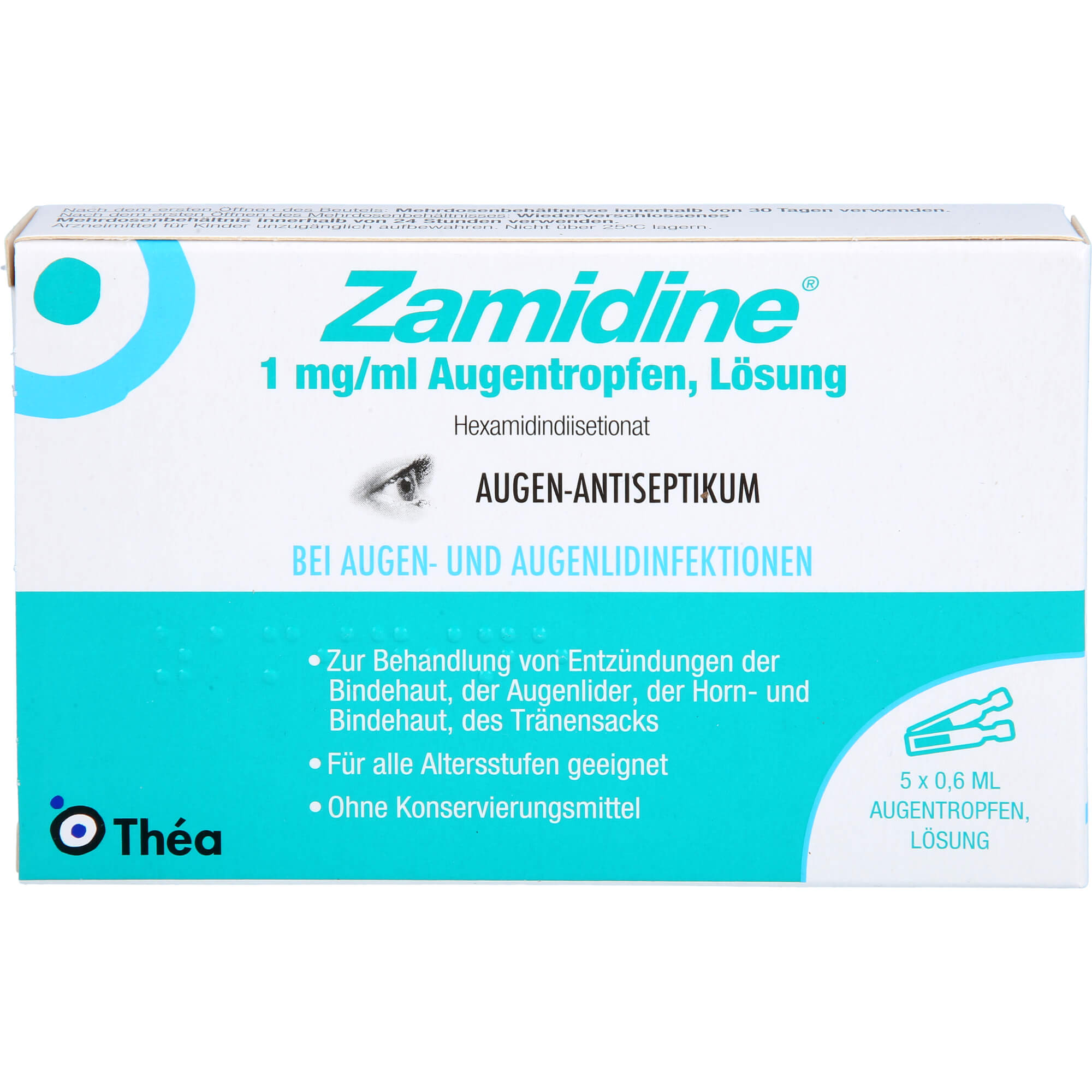 ZAMIDINE 1 mg/ml Augentropfen Mehrdosenbehältnisse