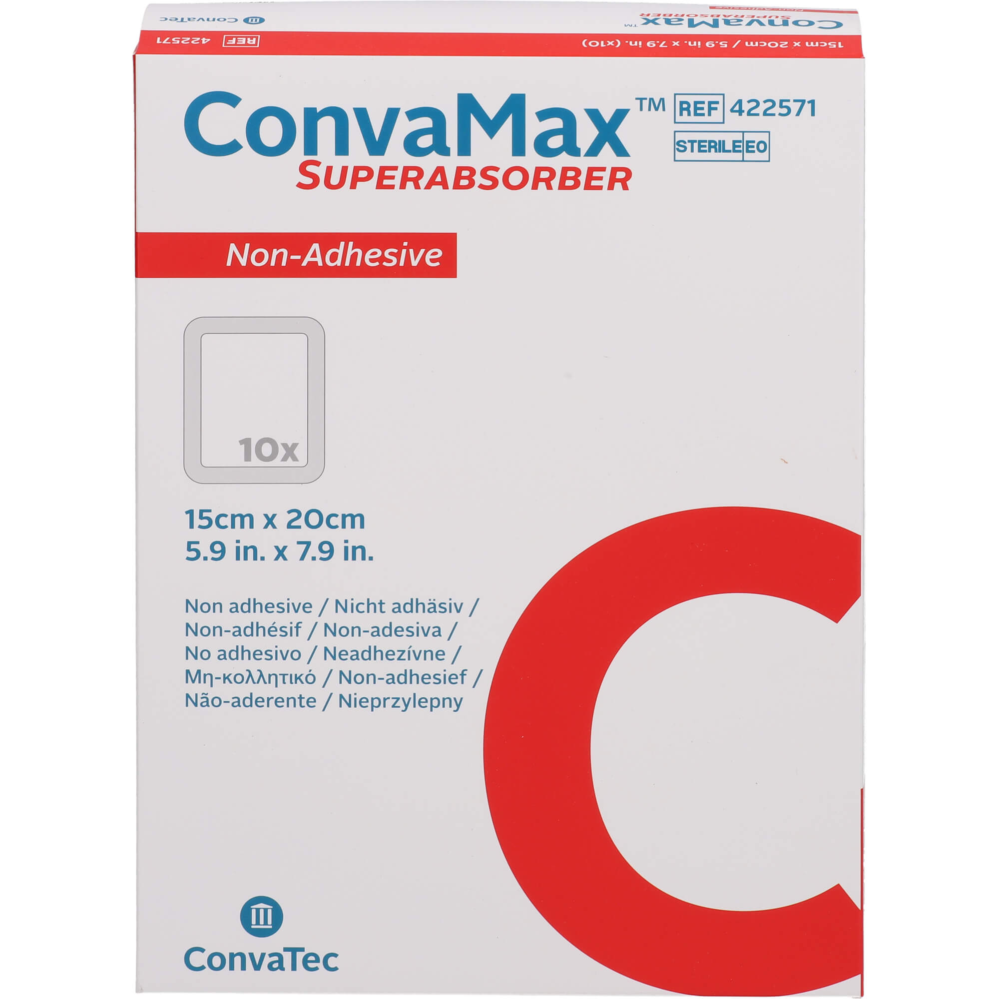CONVAMAX Superabsorber nicht adhäsiv 15x20 cm