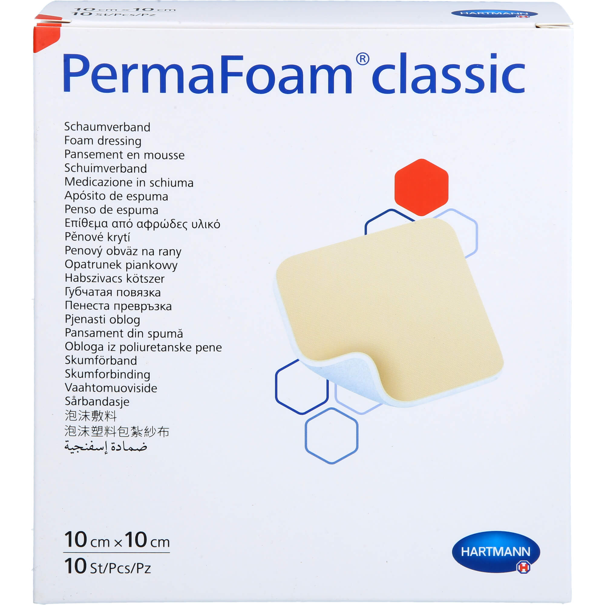 PERMAFOAM classic Schaumverband 10x10 cm