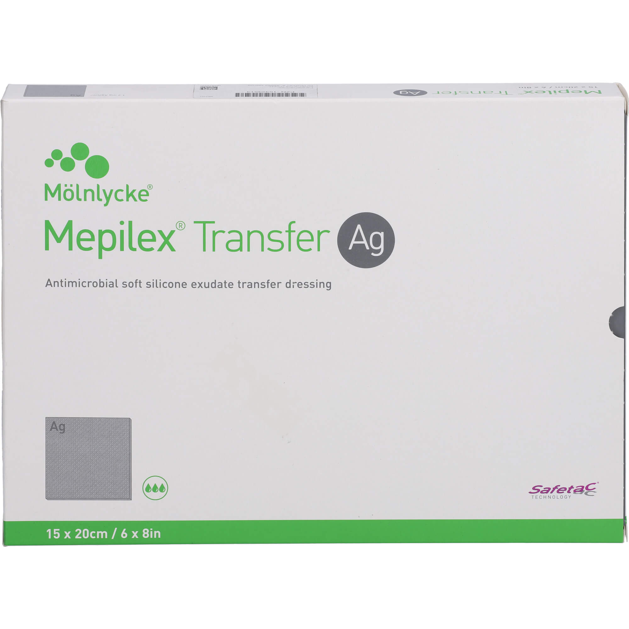 MEPILEX Transfer Ag Schaumverband 15x20 cm steril