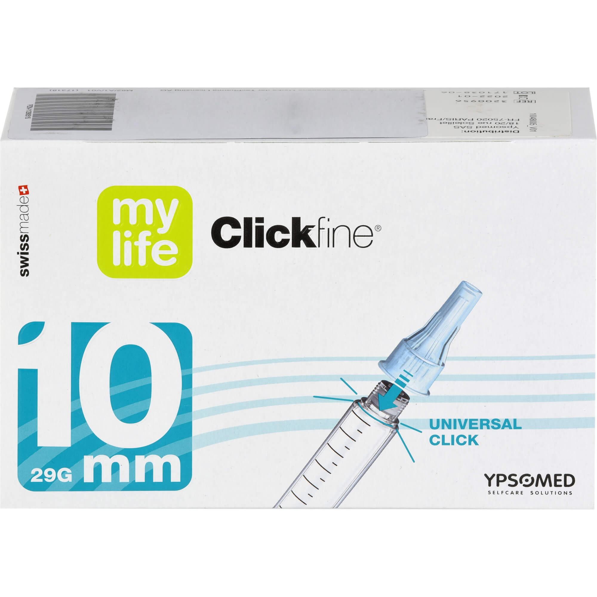 MYLIFE Clickfine Pen-Nadeln 10 mm 29 G