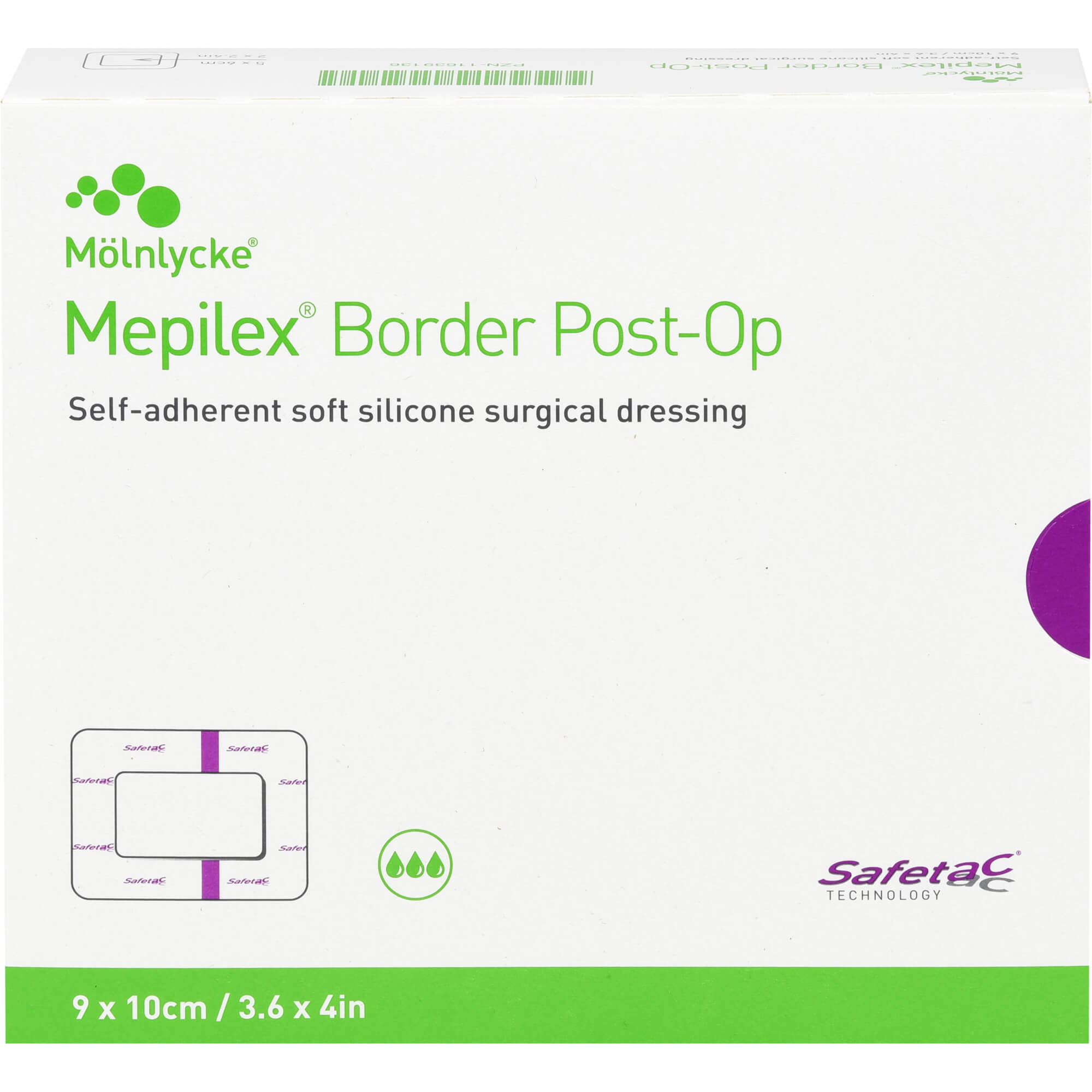 MEPILEX Border Post-OP Verband haftend 9x10 cm