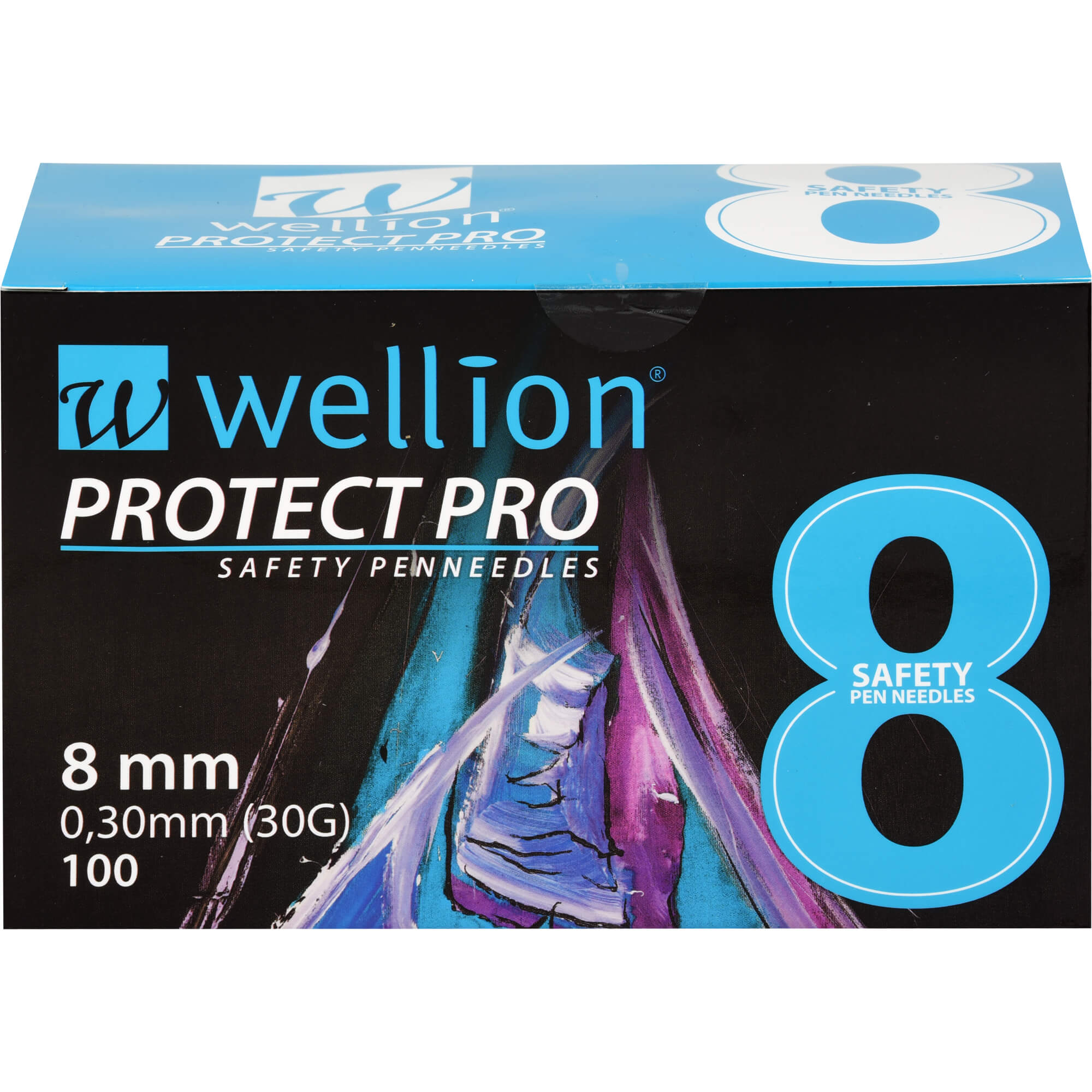 WELLION PROTECT PRO Safety Pen Needles 30 G 8 mm