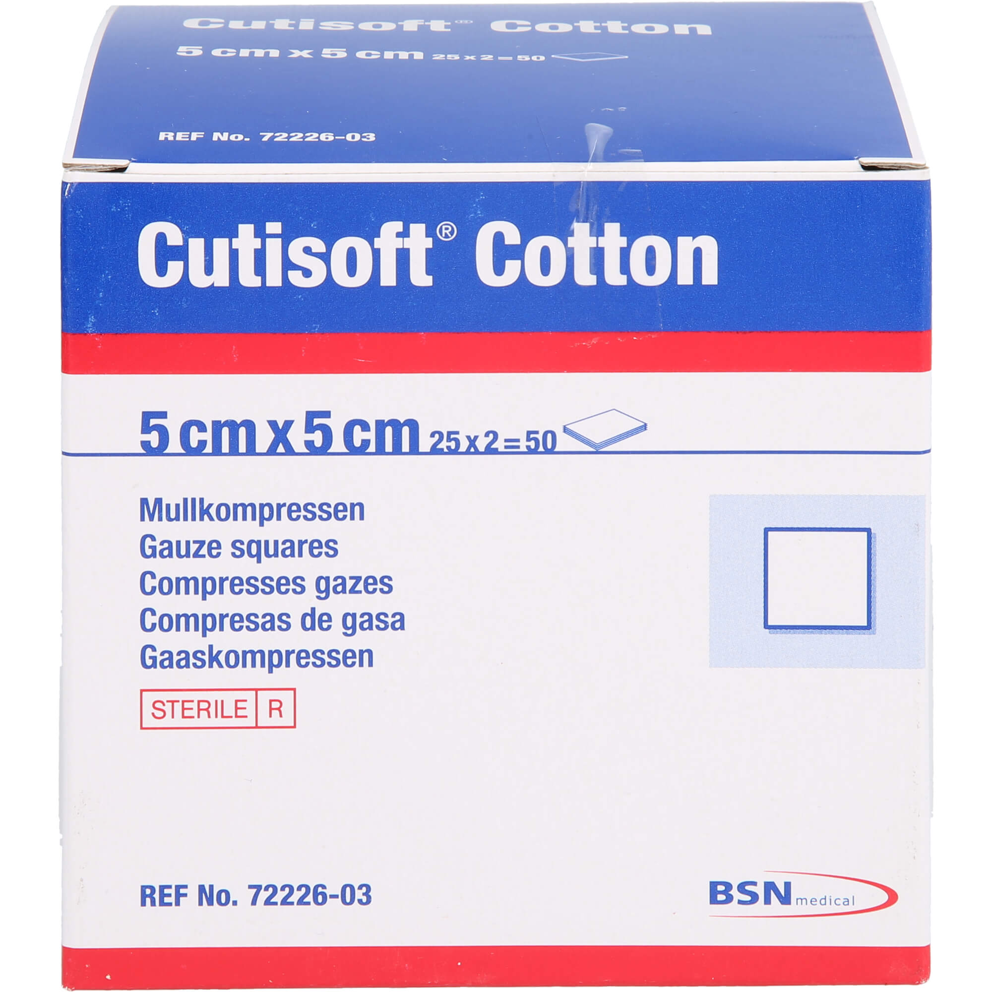 CUTISOFT Cotton Kompr.5x5 cm steril