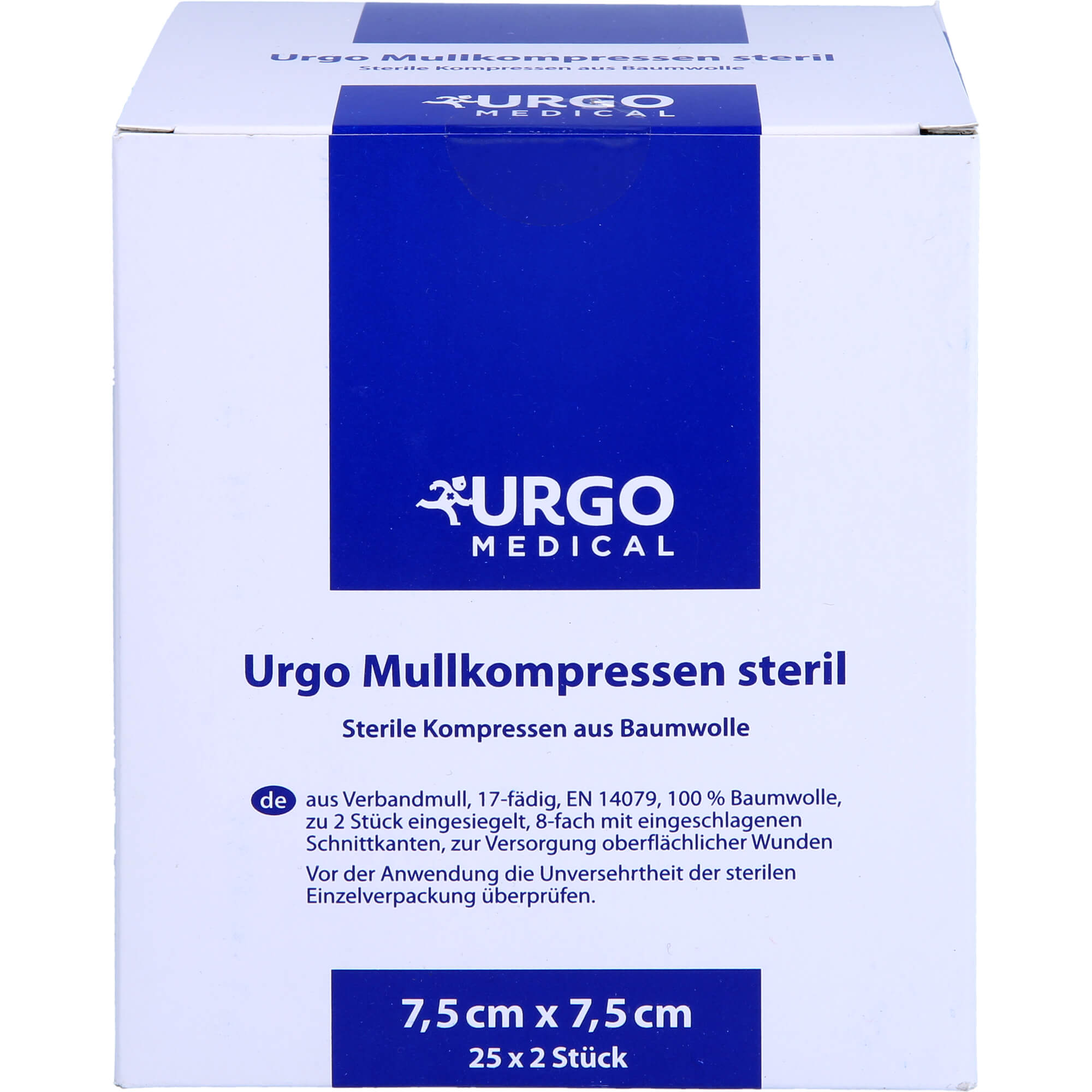 URGO MULLKOMPRESSEN 7,5x7,5 cm steril
