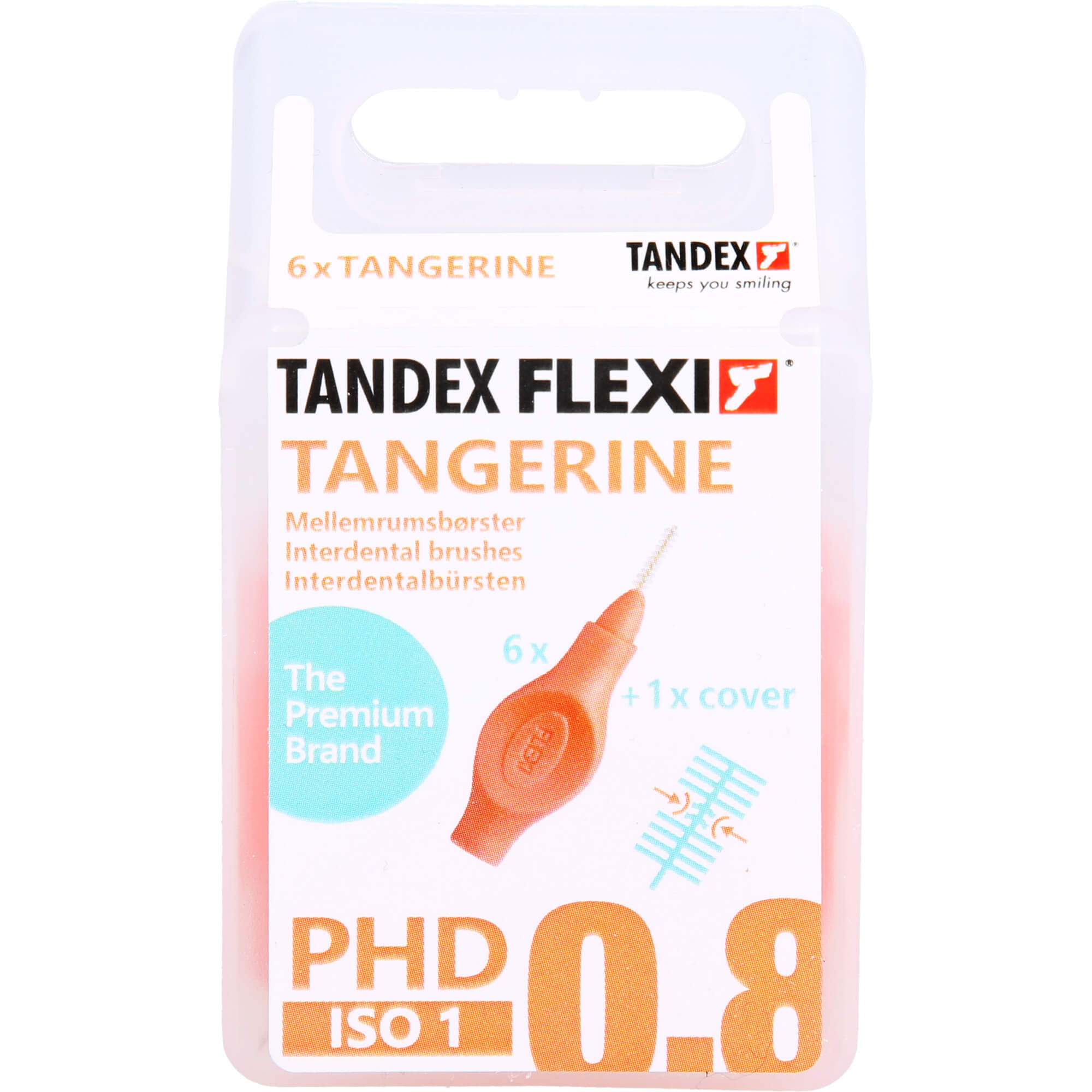 TANDEX FLEXI Interdentalb.PHD 0.8/ISO 1 tangerine