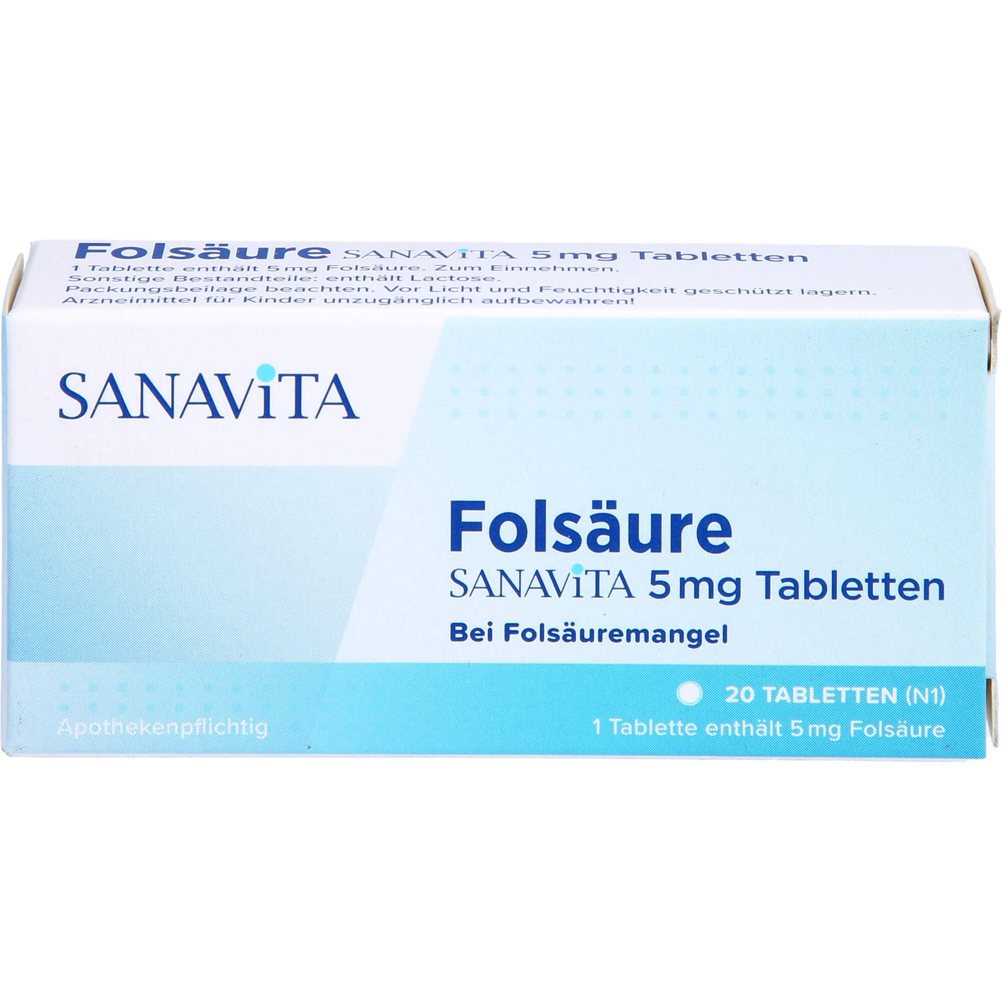 FOLSÄURE SANAVITA 5 mg Tabletten