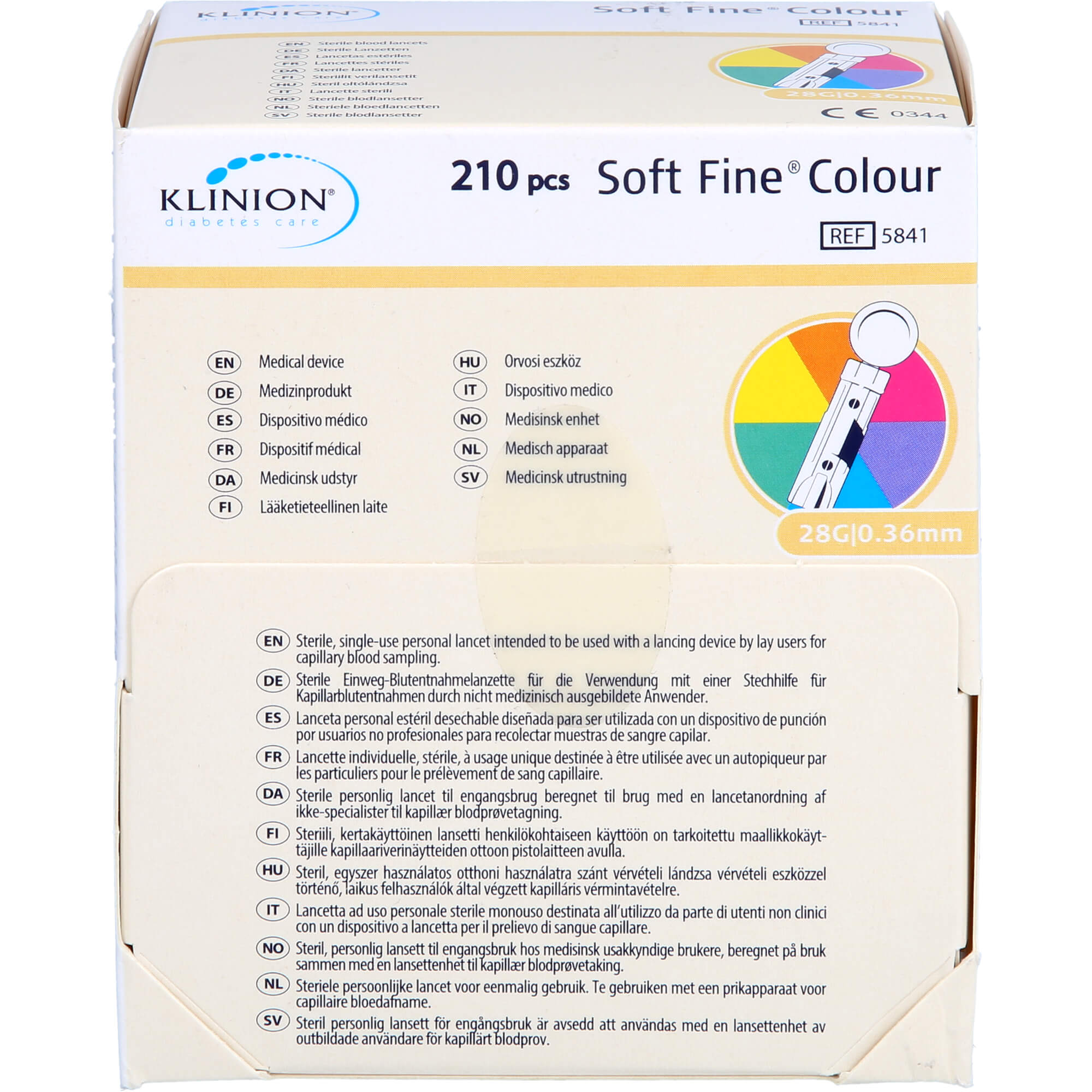 SOFT FINE colour Lanzetten 28 G 0,36 mm