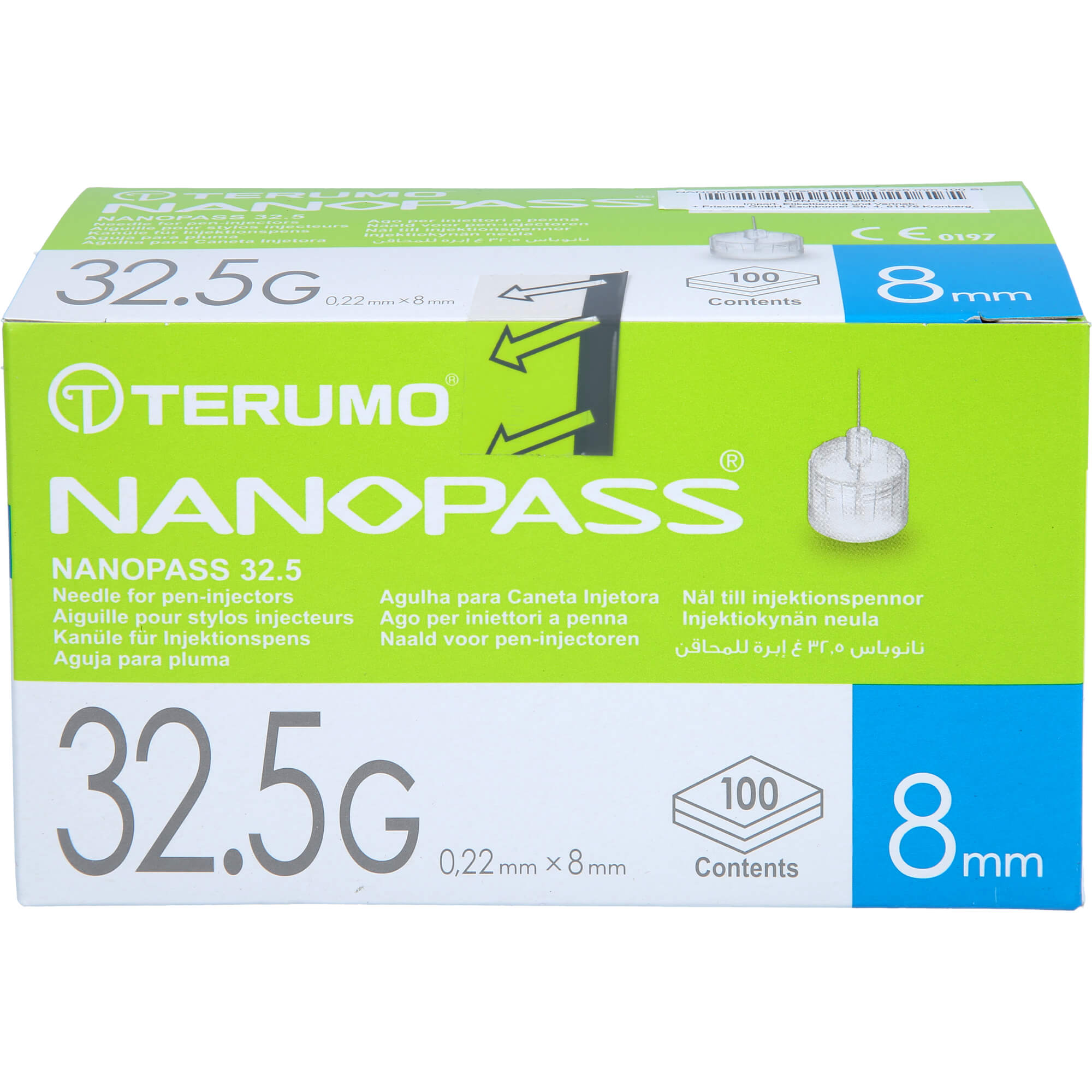 NANOPASS 32,5 Pen Kanüle 0,22x8 mm