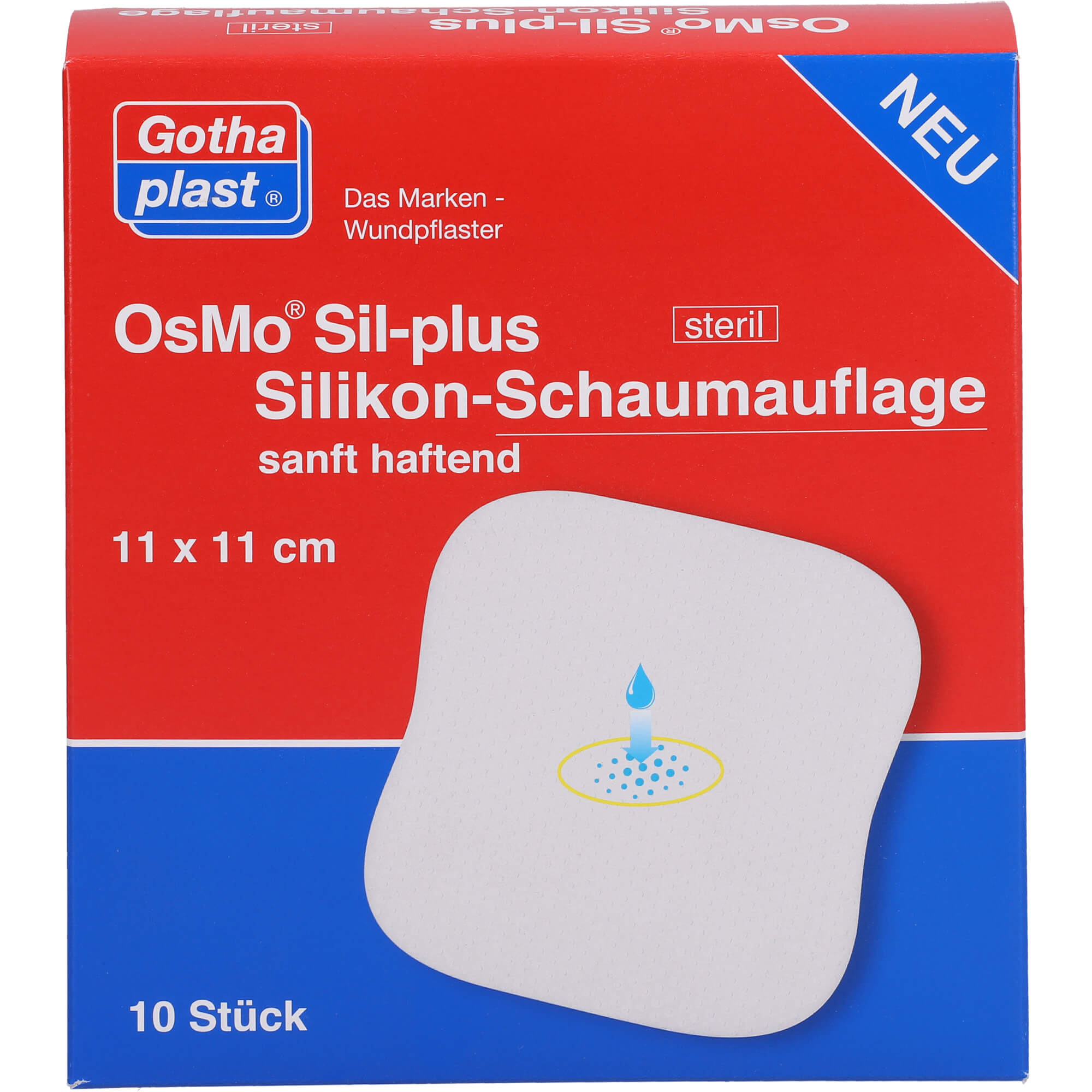 OSMO SIL-plus Silikon-Schaumauflage 11x11 cm ster.
