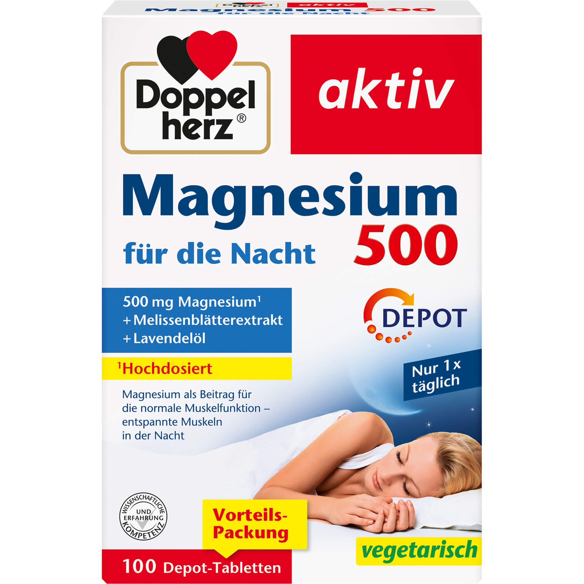 DOPPELHERZ Magnesium 500 für die Nacht Tabletten