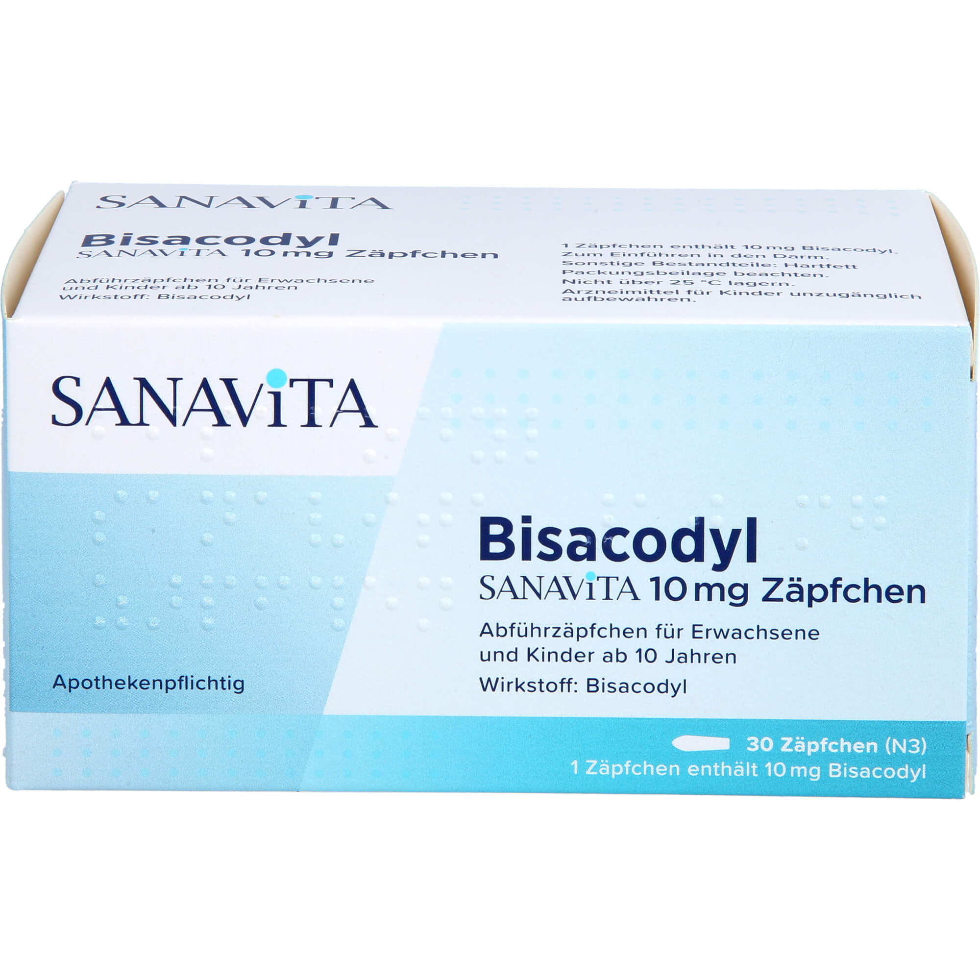 BISACODYL SANAVITA 10 mg Zäpfchen
