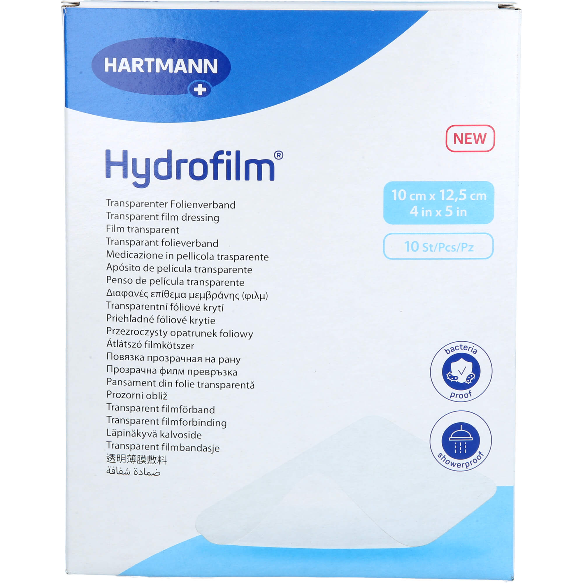 HYDROFILM transparenter Folienverband 10x12,5 cm