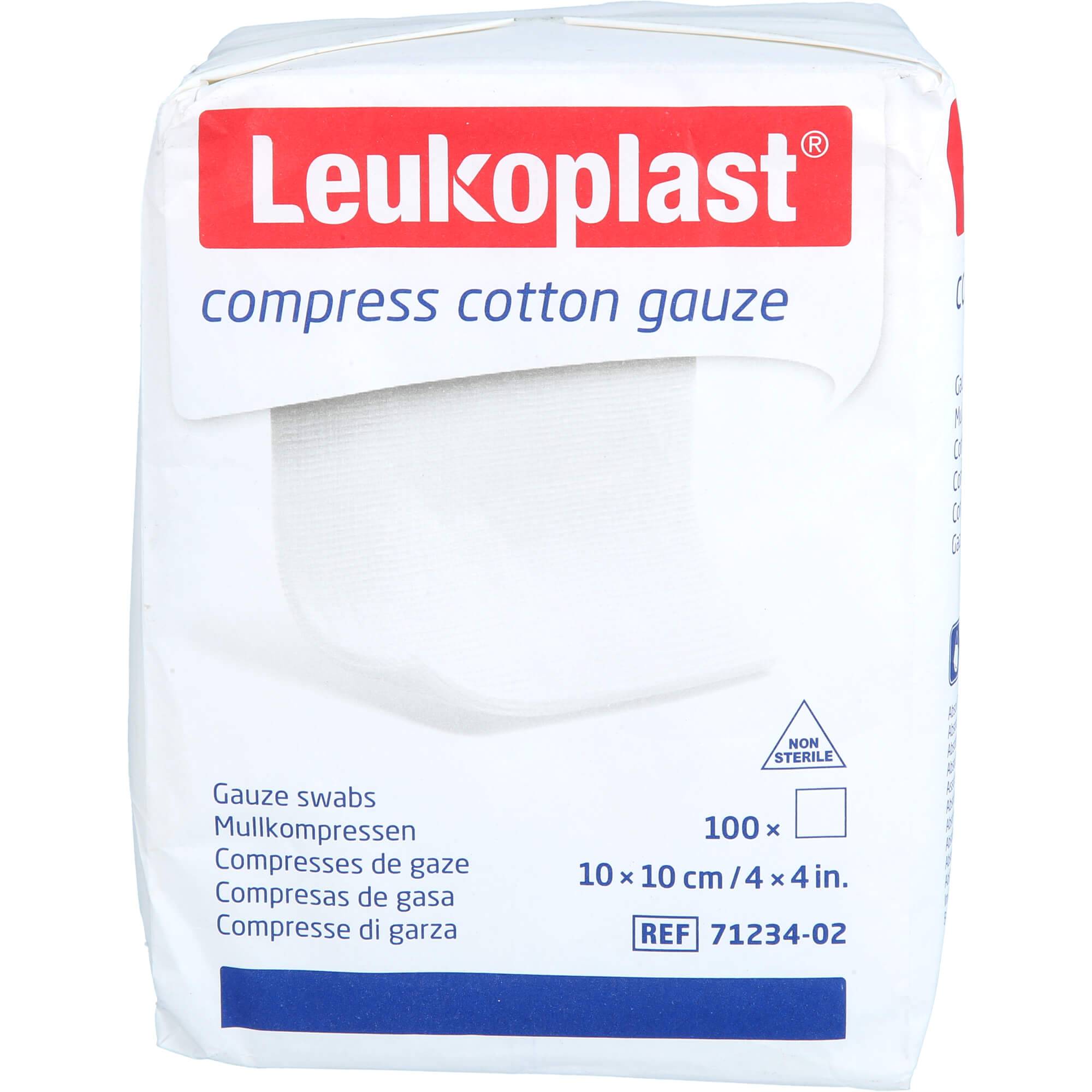 LEUKOPLAST compress Cotton Gauze 10x10cm unst.8f