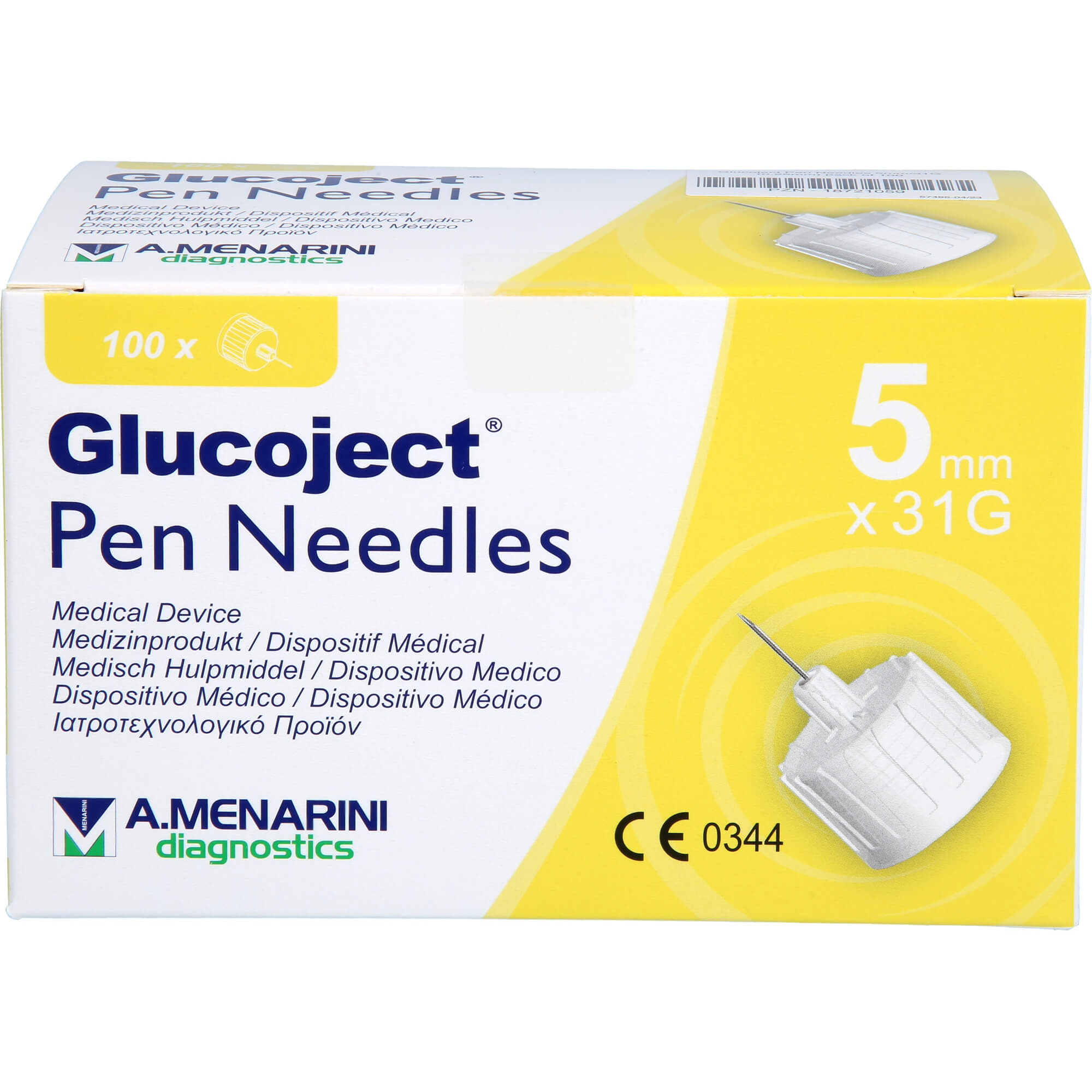 GLUCOJECT Pen-Nadeln 31 Gx5 mm 0,25 mm