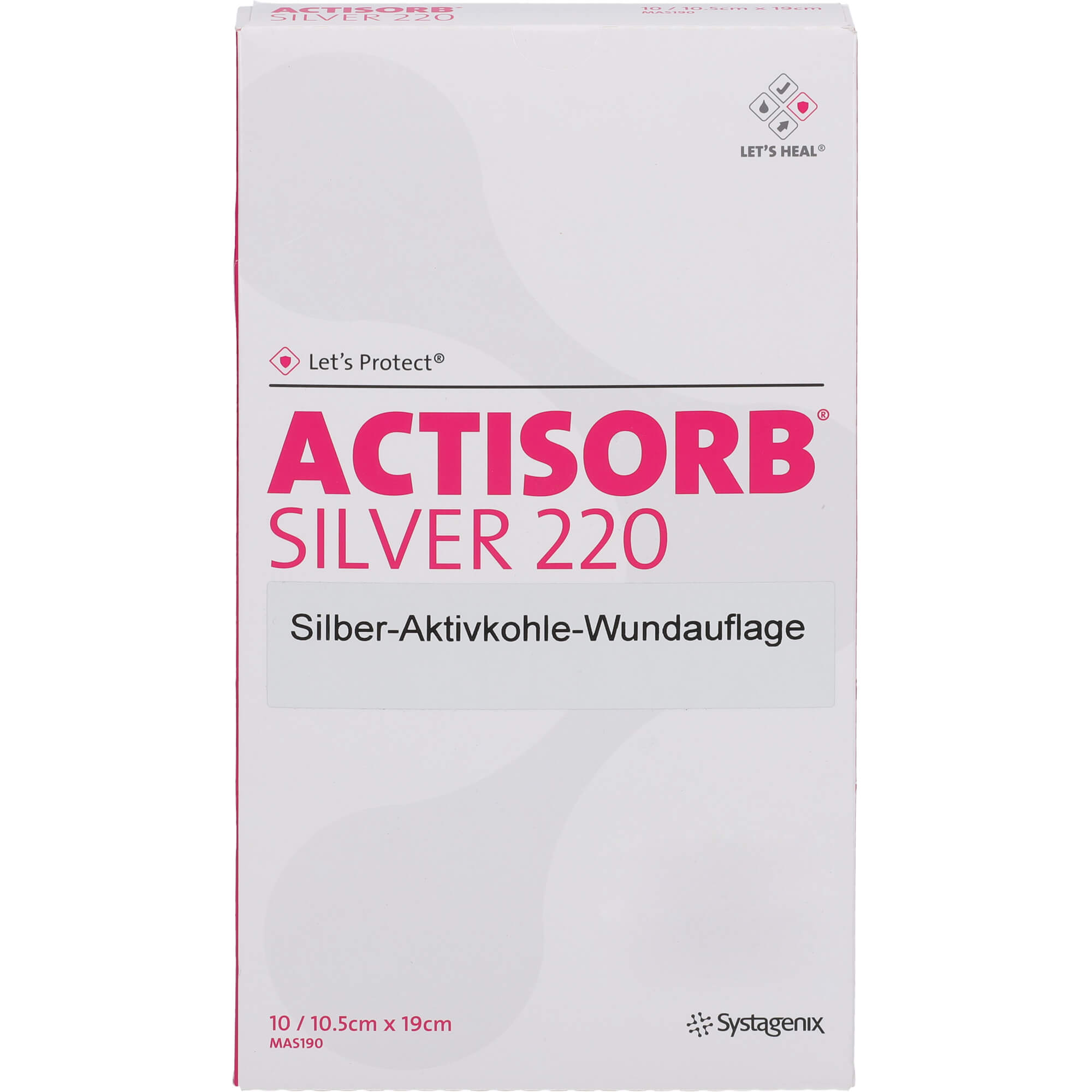ACTISORB 220 Silver 10,5x19 cm steril Kompressen