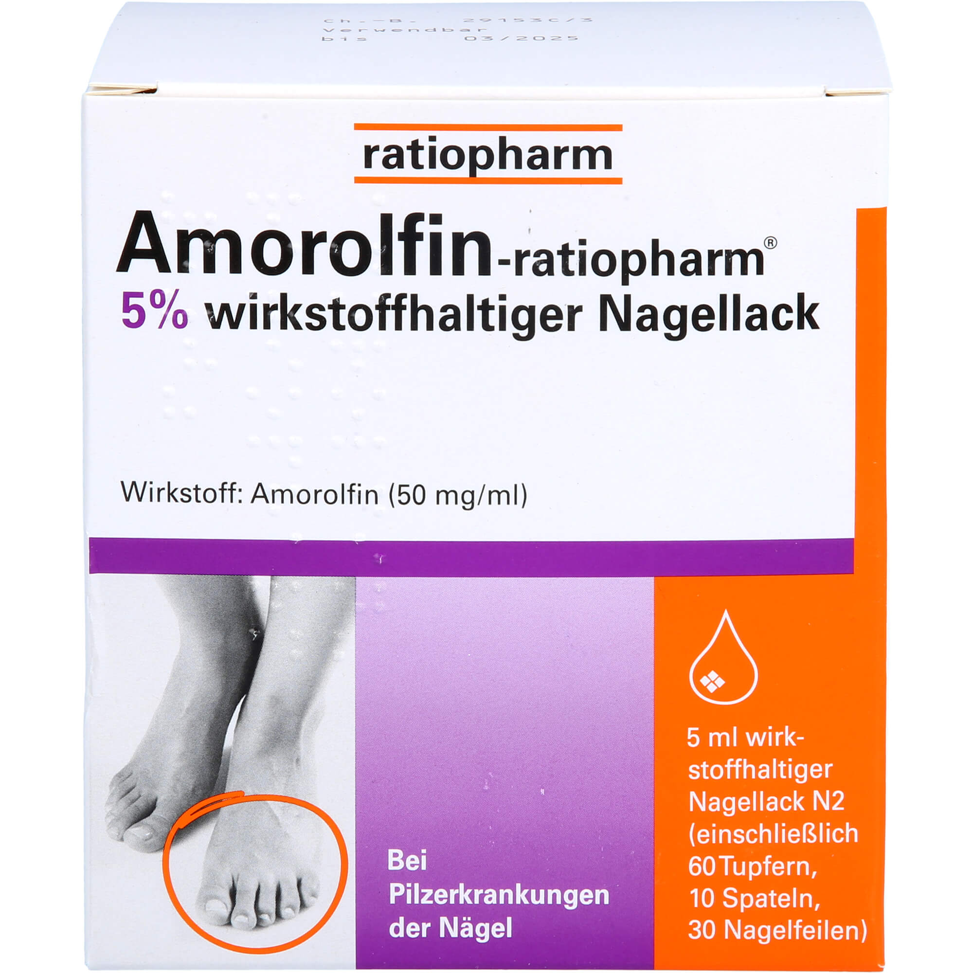 AMOROLFIN-ratiopharm 5% Nagellack