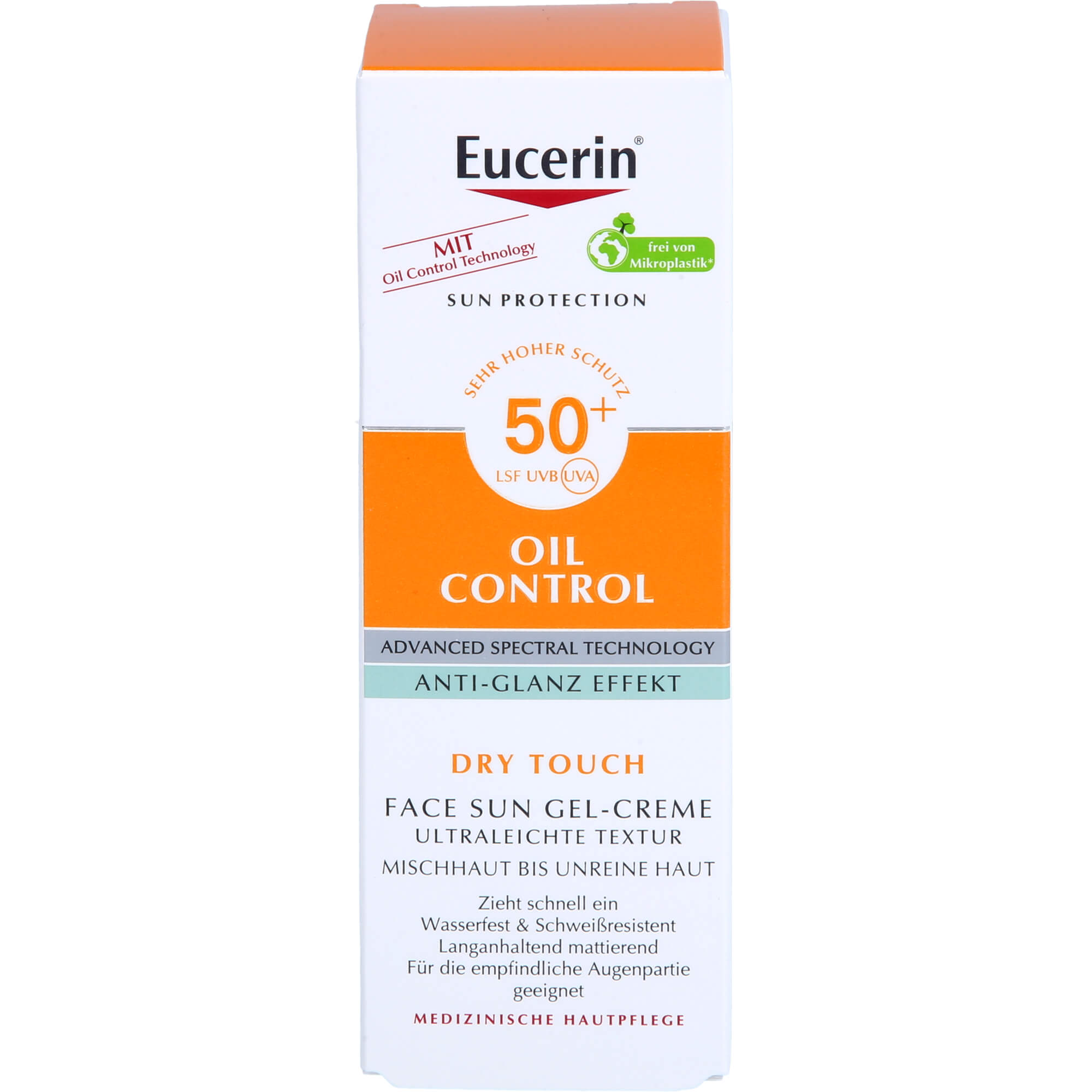 EUCERIN Sun Gel-Creme Oil Control Anti-Glanz Effekt LSF50+