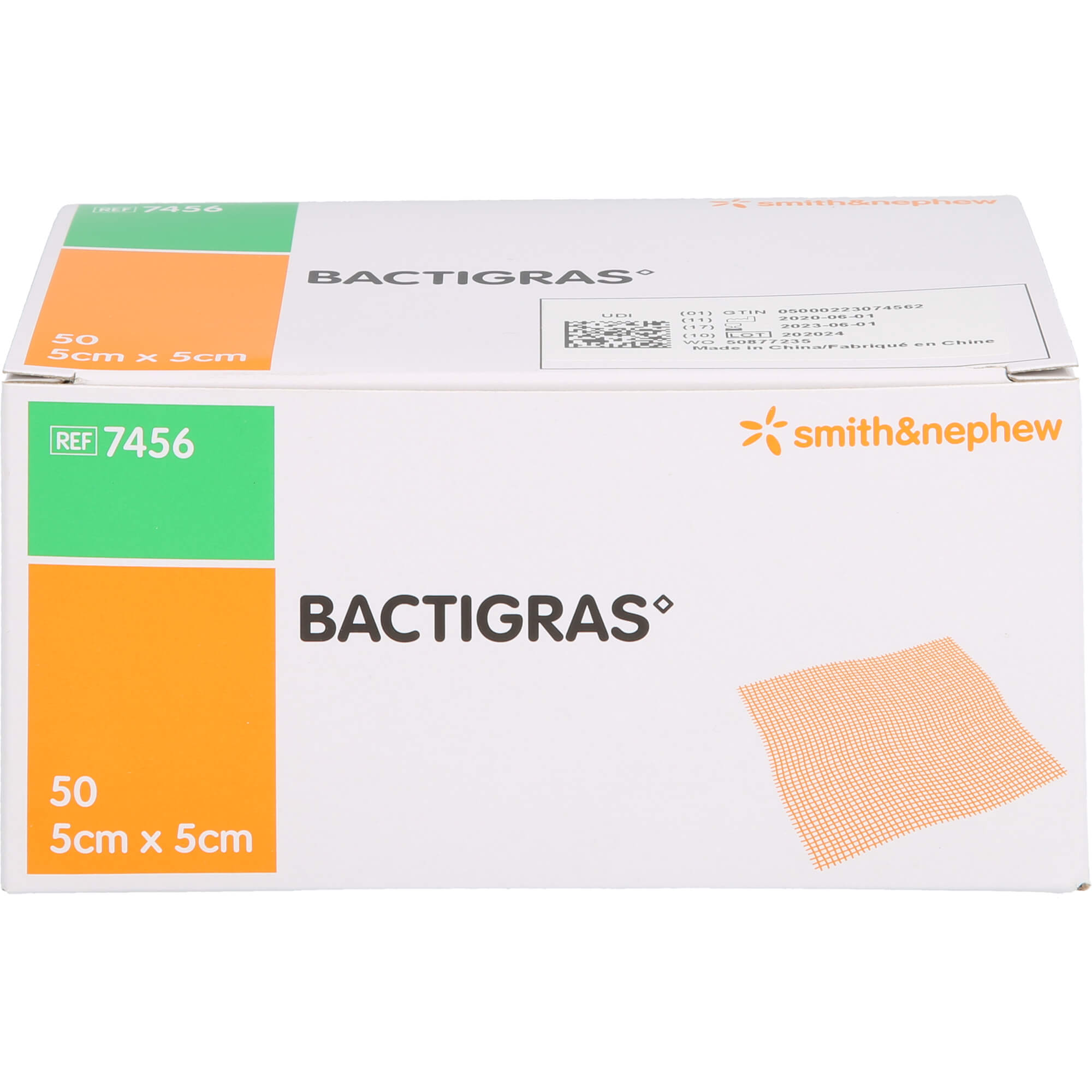 BACTIGRAS antiseptische Paraffingaze 5x5 cm