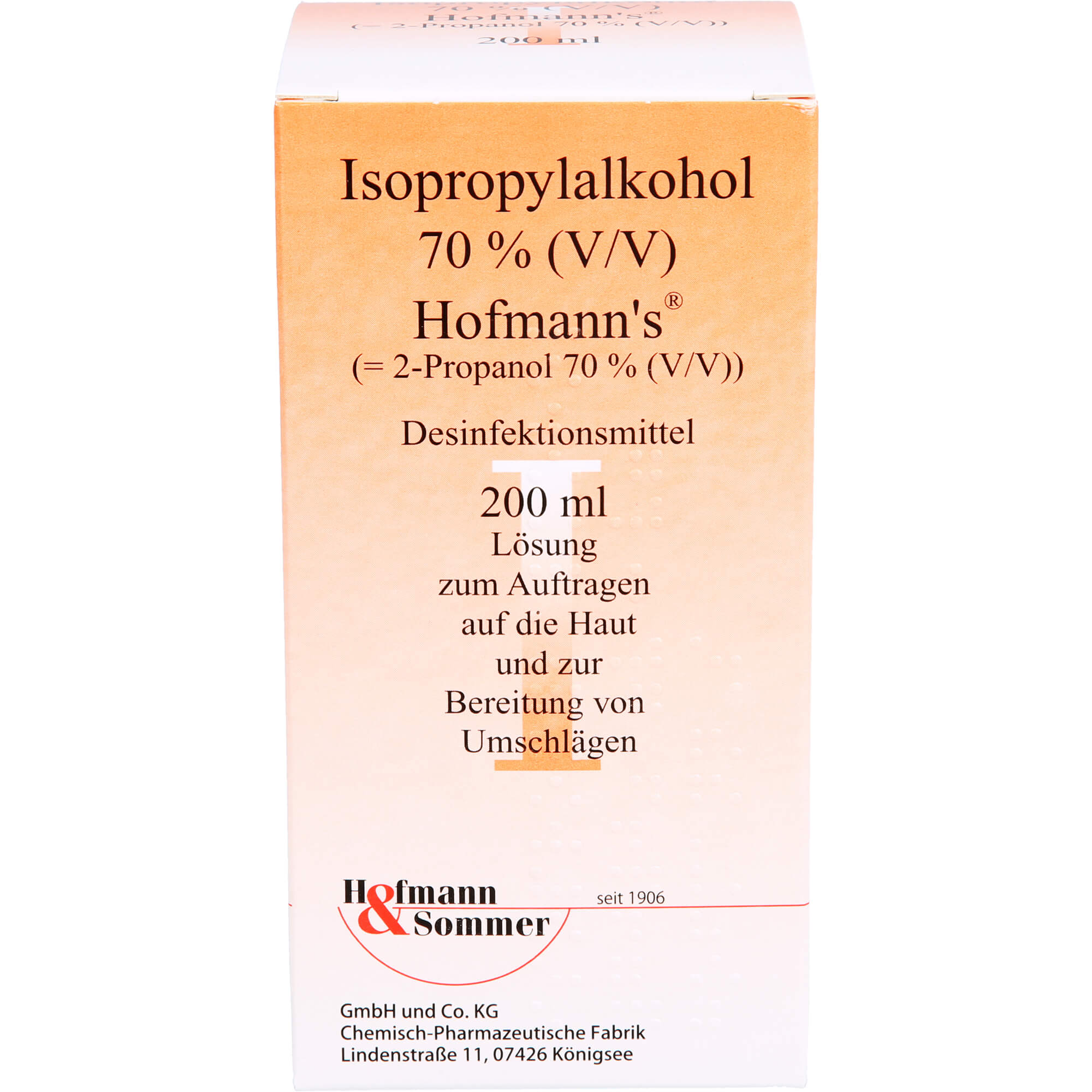 ISOPROPYLALKOHOL 70% V/V Hofmann's