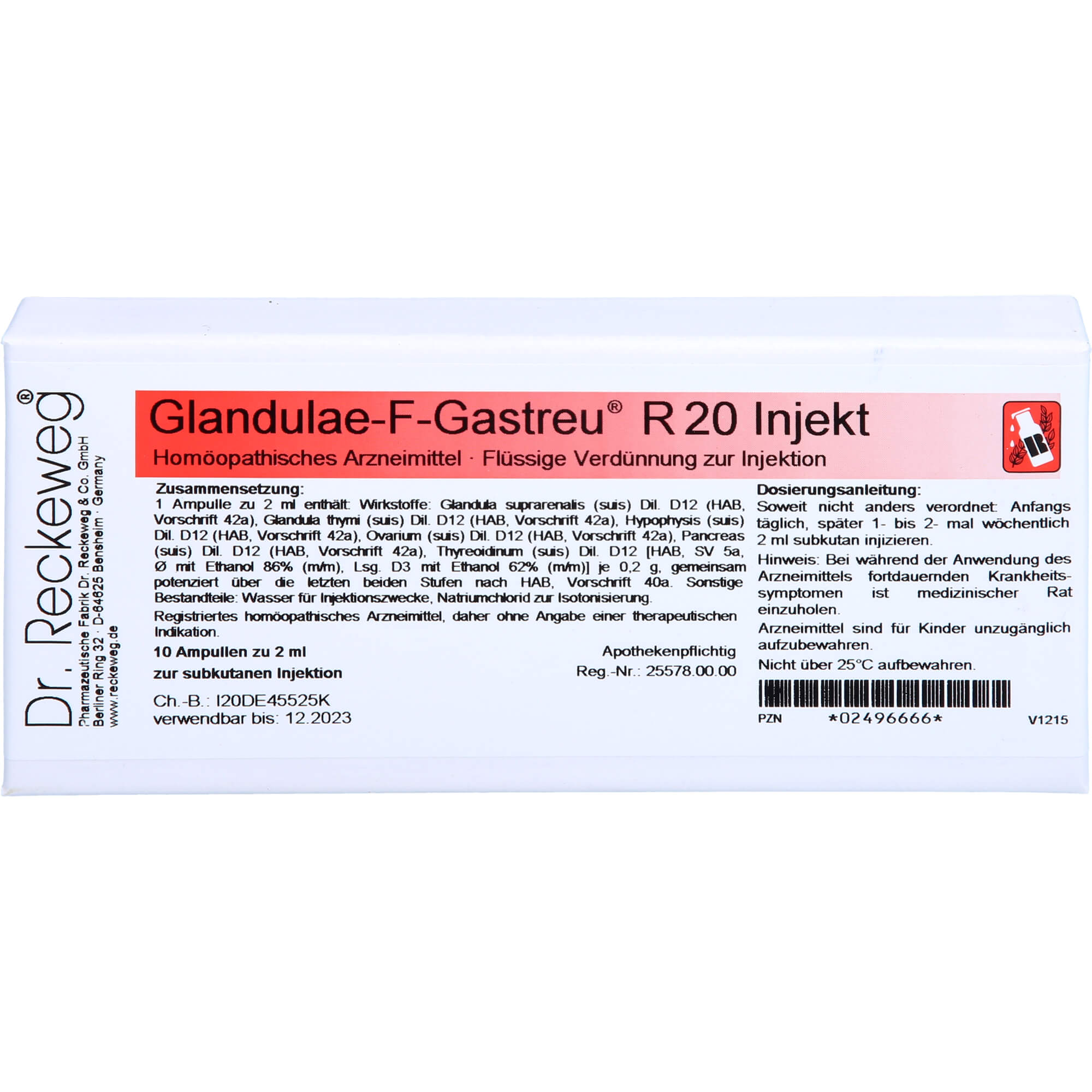 GLANDULAE-F-Gastreu R20 Injekt Ampullen