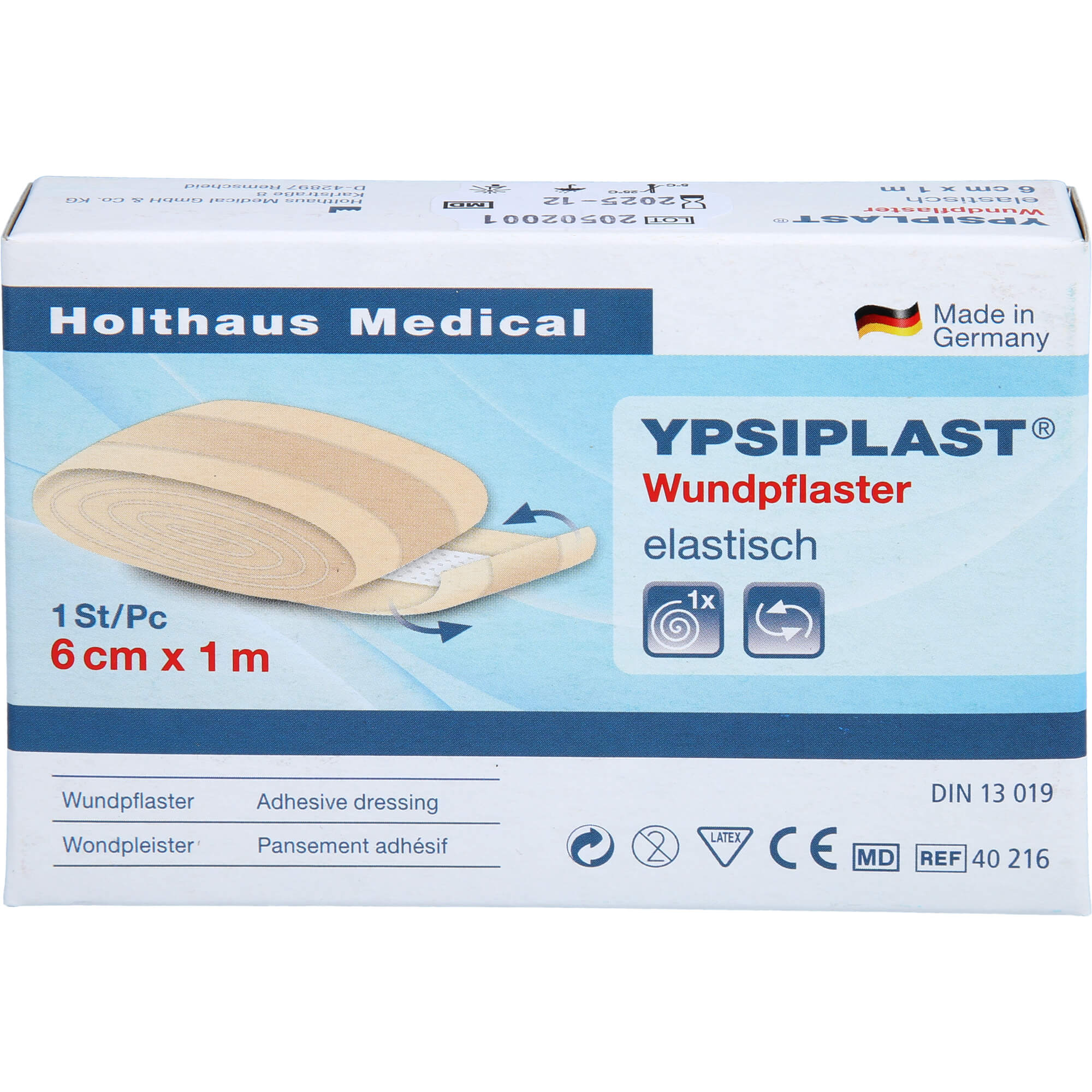 WUNDPFLASTER YPSIPLAST elastisch 6 cmx1 m