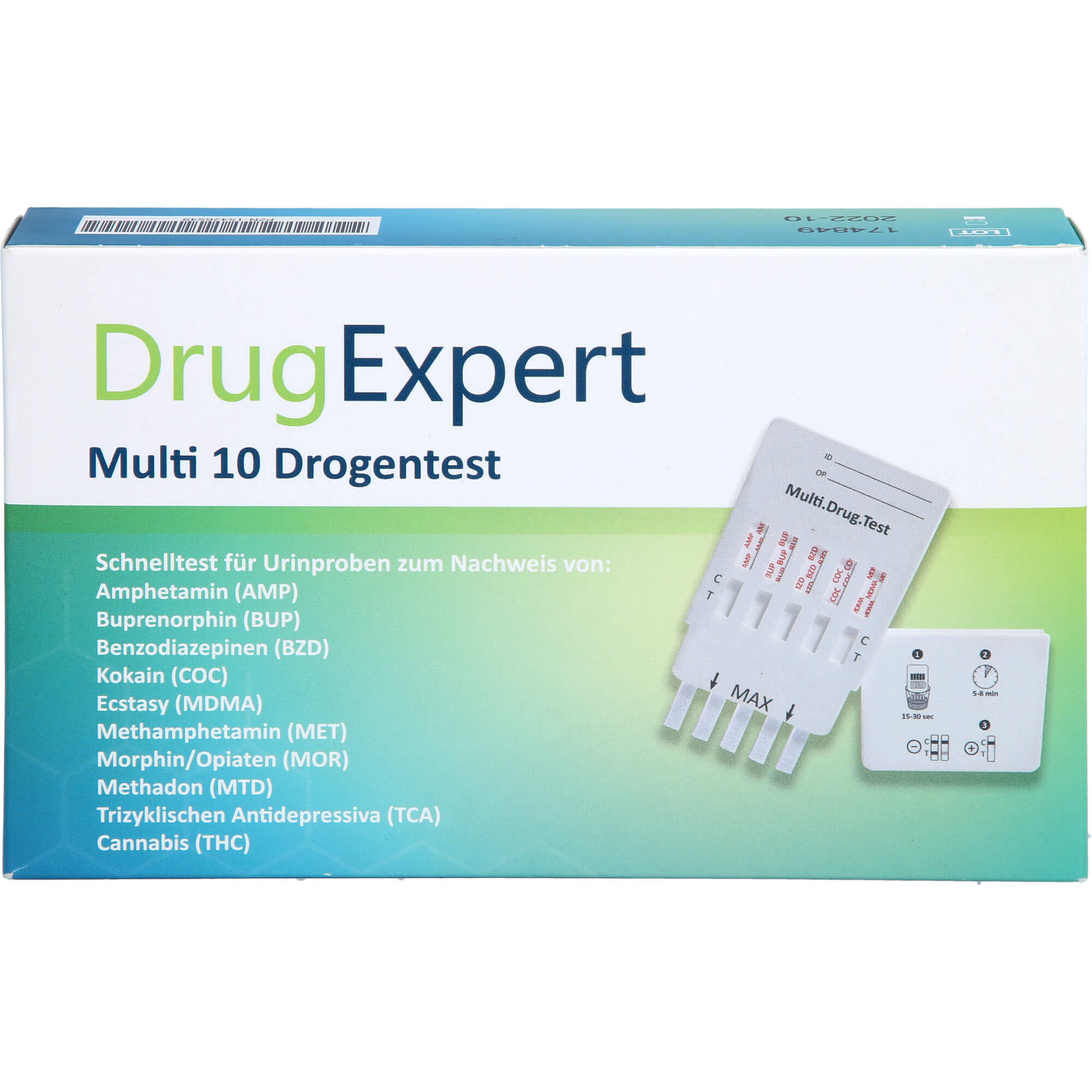 DRUGEXPERT 10 Drogentest:10 Parameter