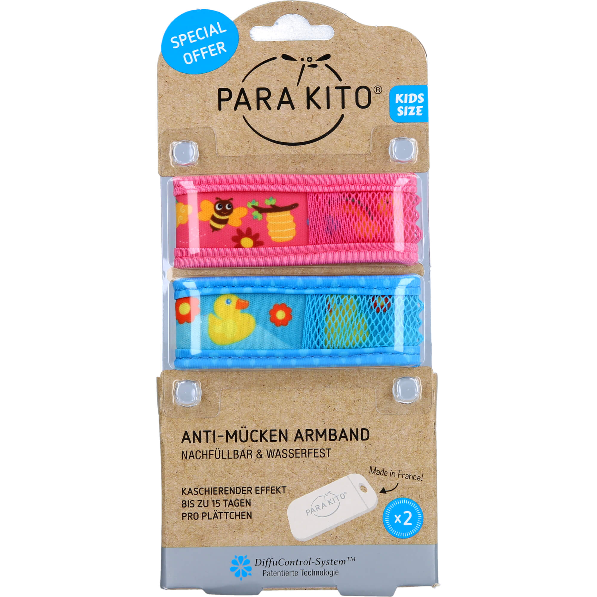 PARA KITO Anti-Mücken Armband Kids Doppelpack
