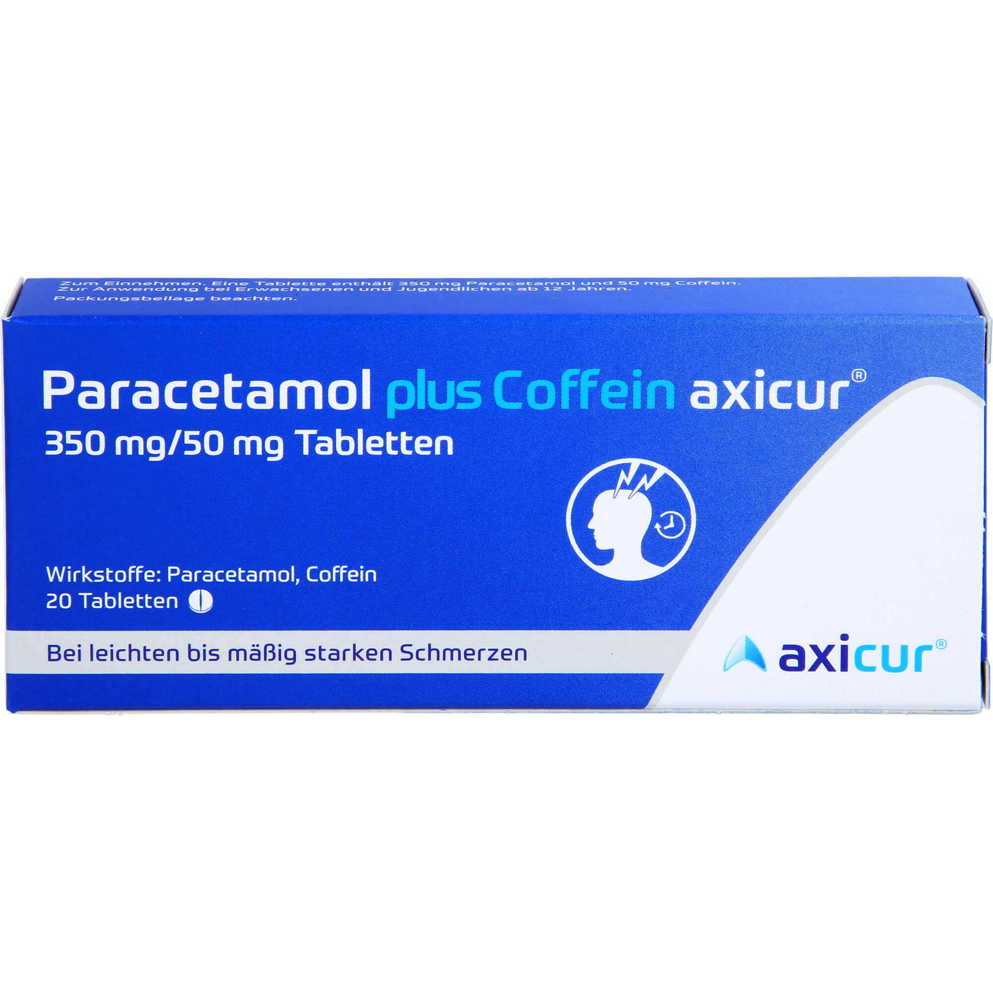 PARACETAMOL plus Coffein axicur 350 mg/50 mg Tabl.