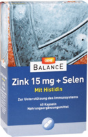 GEHE BALANCE Zink 15 mg+Selen Kapseln