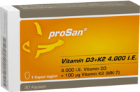 PROSAN Vitamin D3+K2 4.000 I.E. Kapseln
