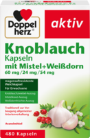 DOPPELHERZ Knoblauch Kapseln mit Mistel+Weißdorn 60/24/54 mg
