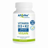 VITAMIN D3 5.000 I.E.+K2 MK7 200 µg vegan Kapseln