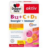 DOPPELHERZ B12+C+D3 Depot aktiv Tabletten